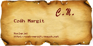 Czéh Margit névjegykártya